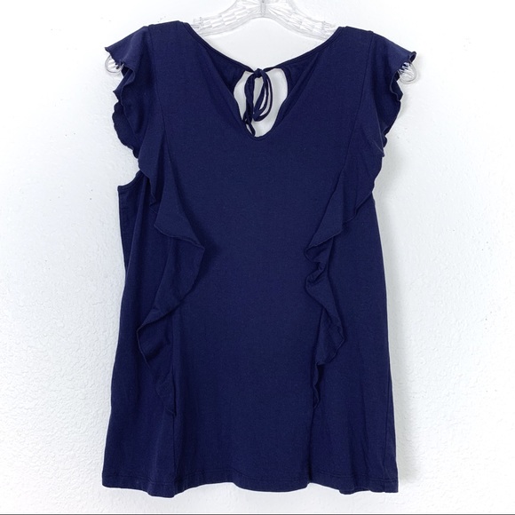 Modcloth | Navy Ruffle Tank Top - Picture 4 of 6